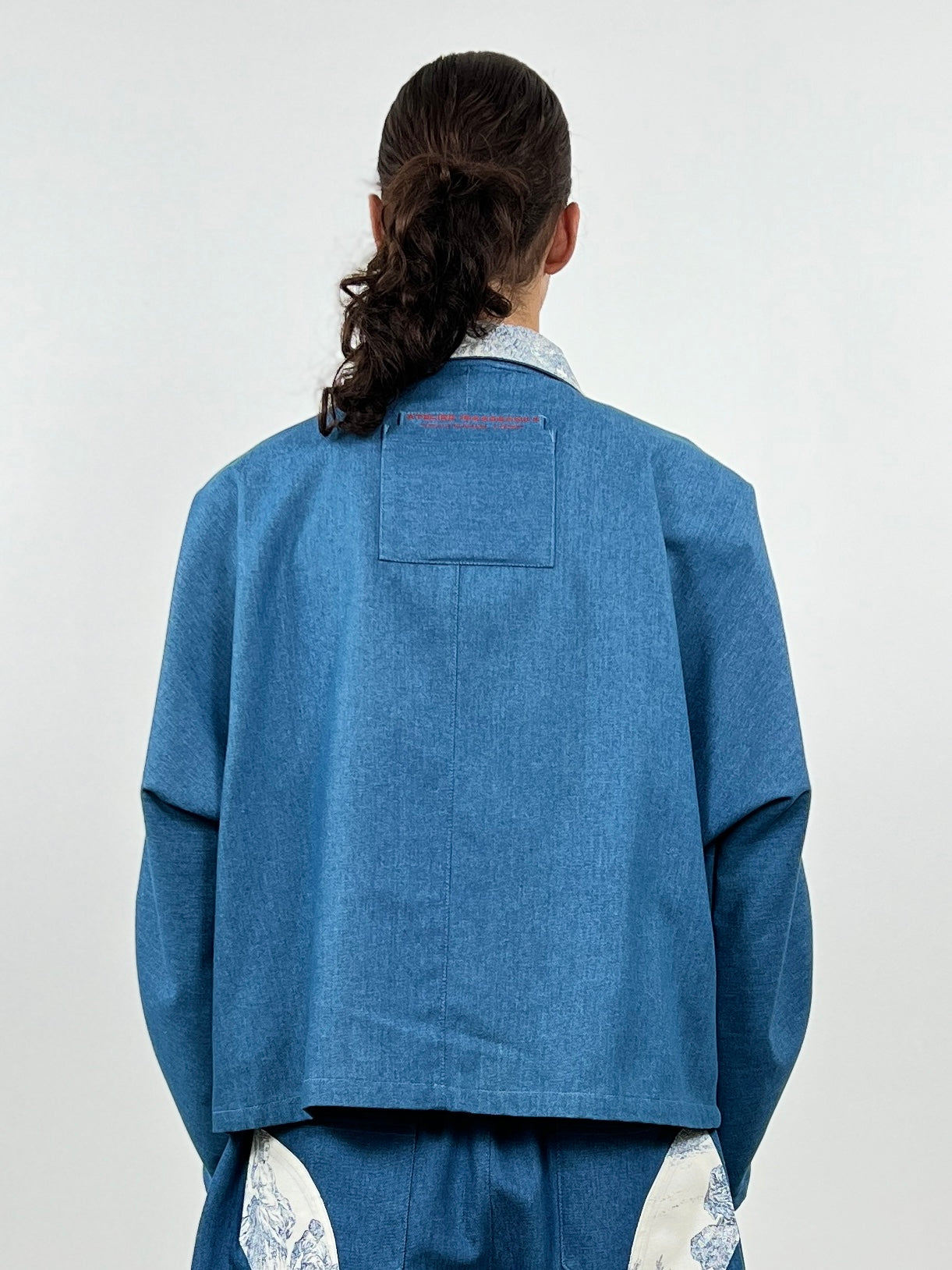 LA SUR-CHEMISE BLEU TOILE DE JOUY