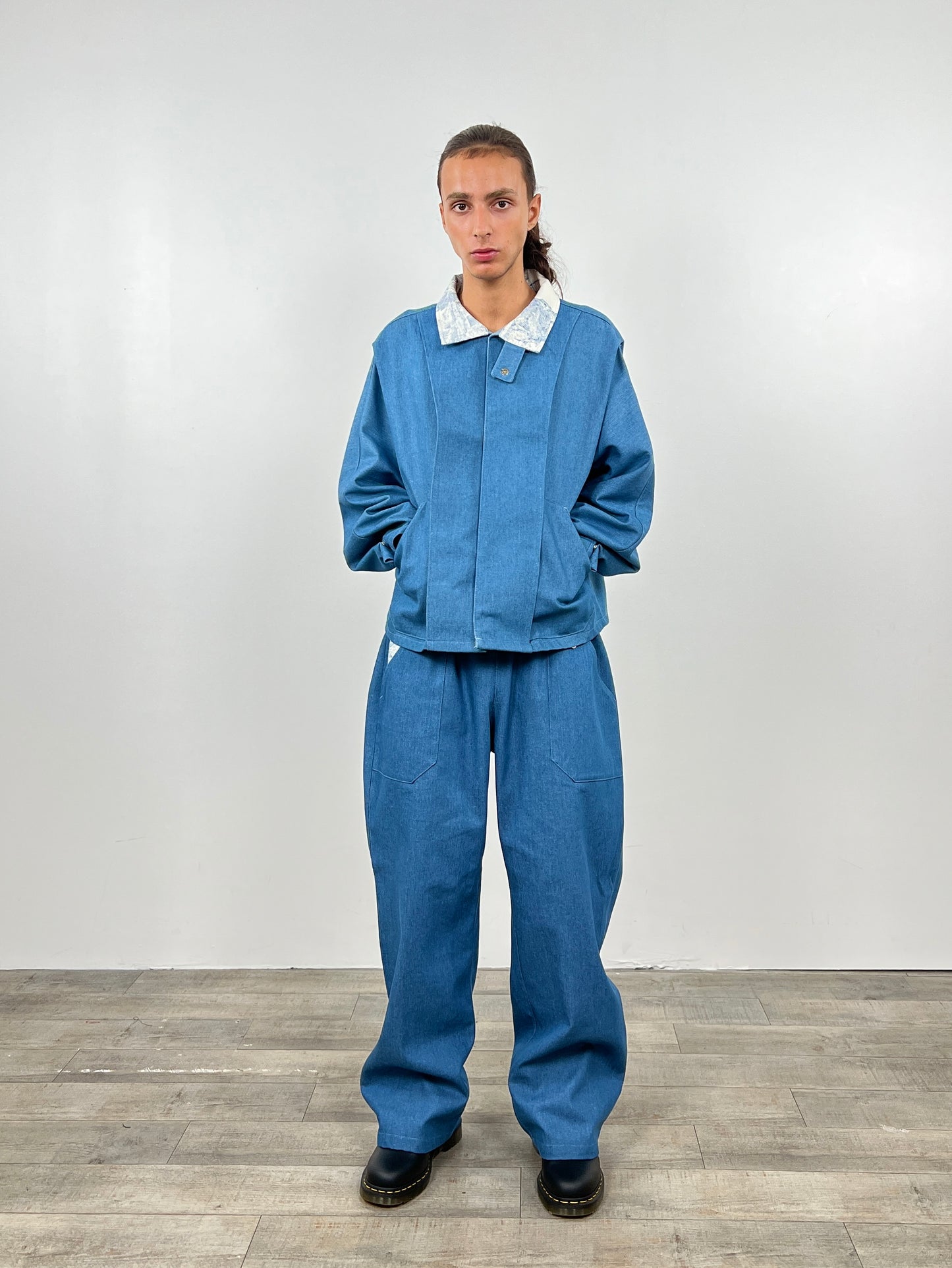 LA SUR-CHEMISE BLEU TOILE DE JOUY