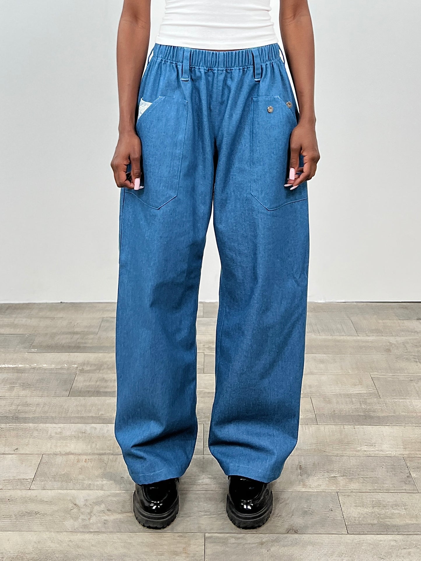 LE FUTAL DENIM BLEU TOILE DE JOUY