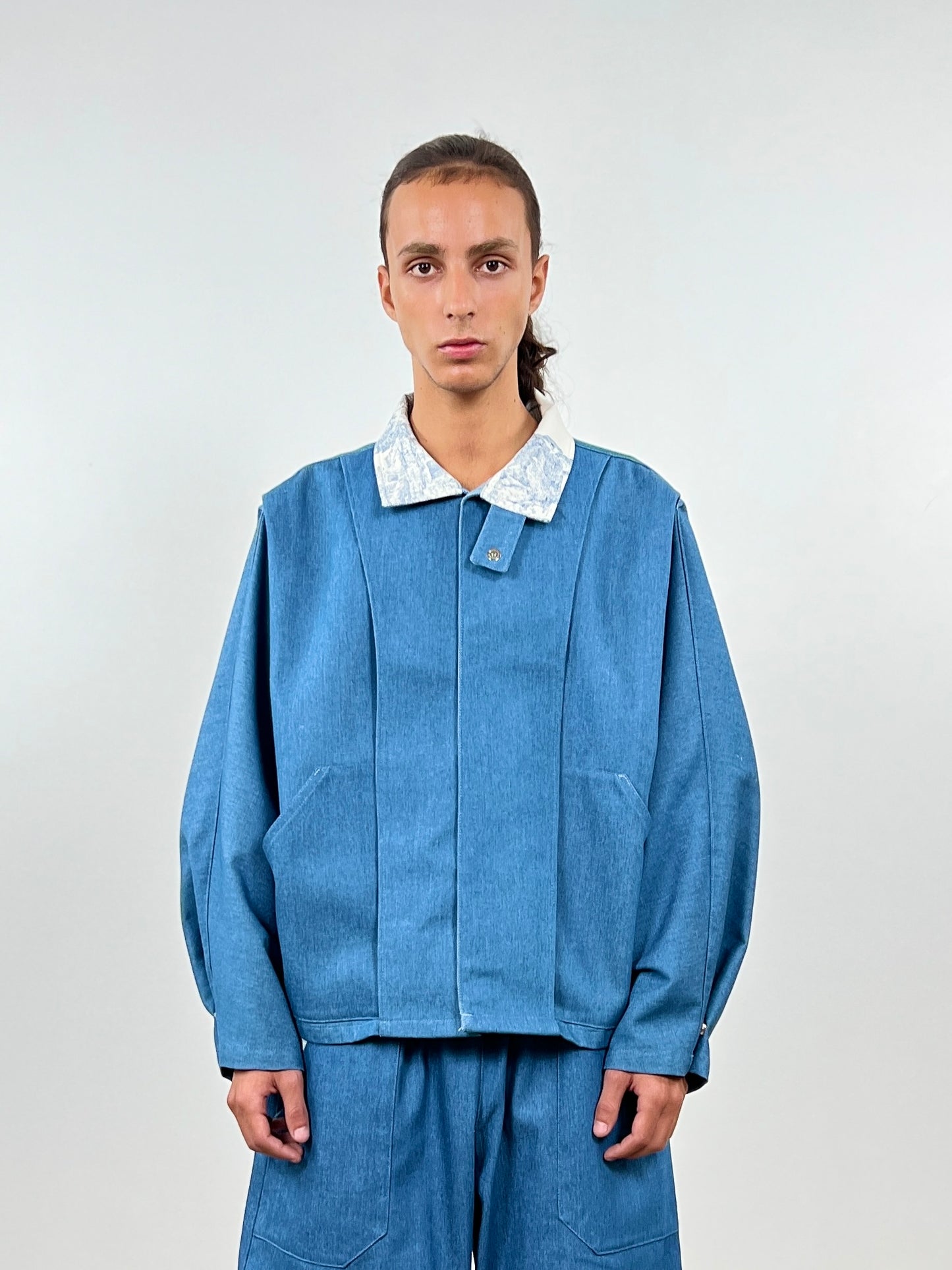 LA SUR-CHEMISE BLEU TOILE DE JOUY