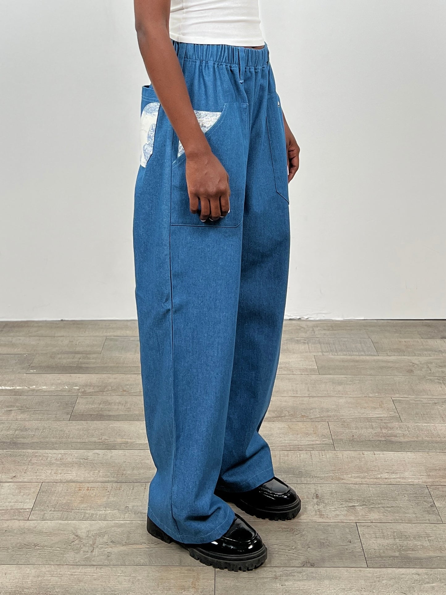LE FUTAL DENIM BLEU TOILE DE JOUY
