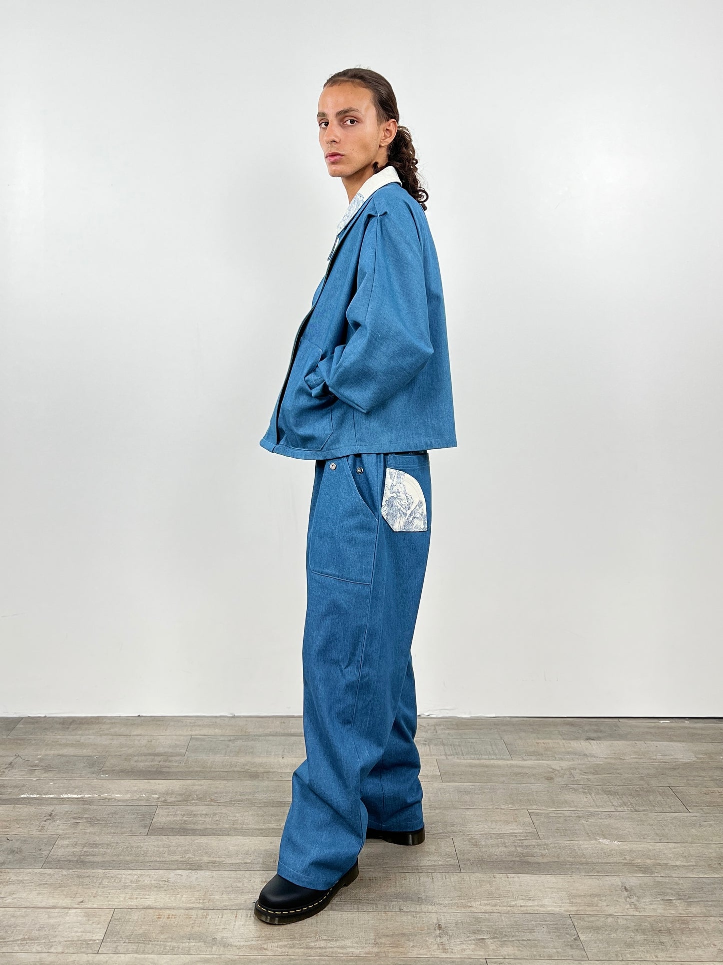 LE FUTAL DENIM BLEU TOILE DE JOUY