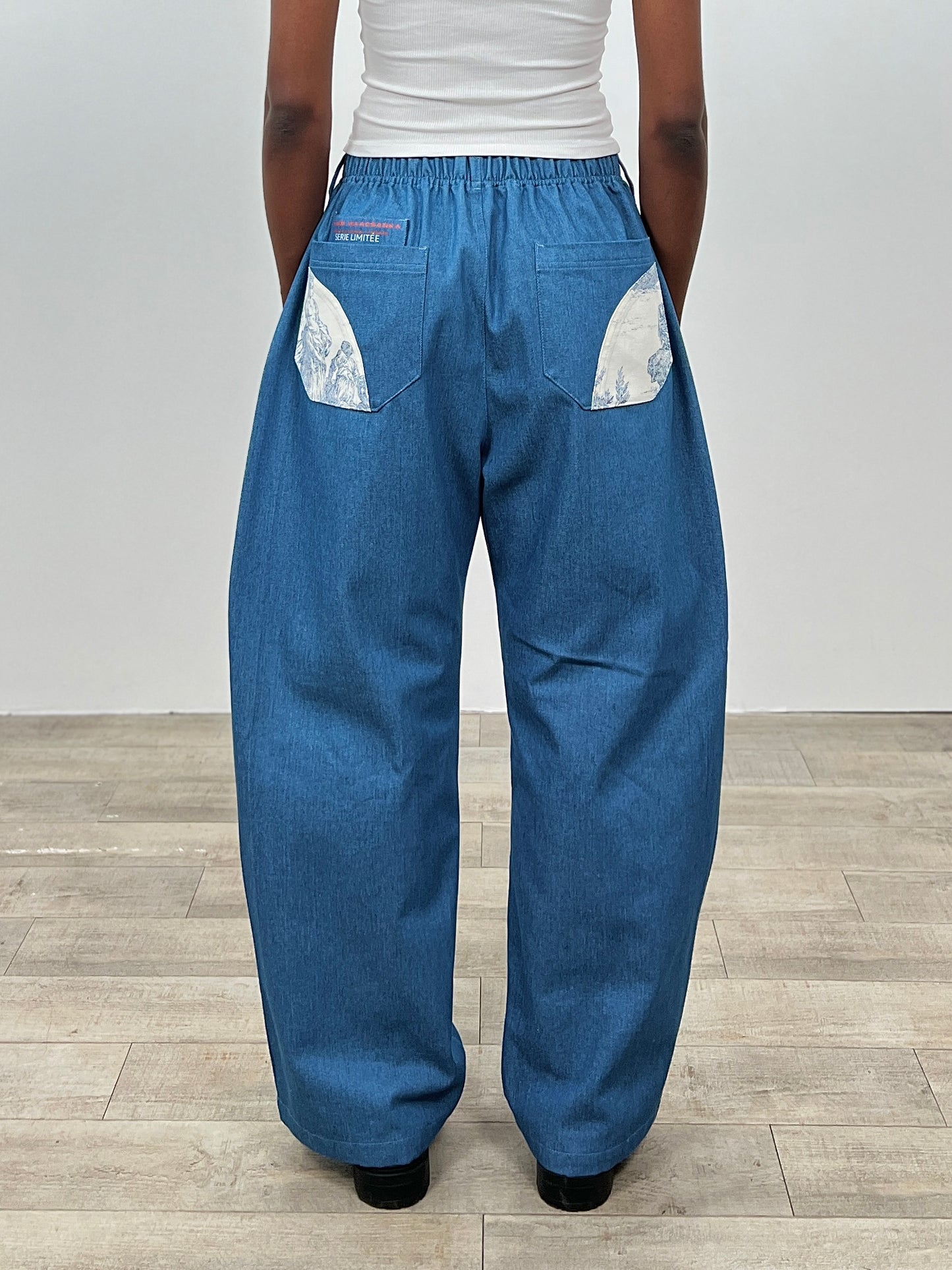 LE FUTAL DENIM BLEU TOILE DE JOUY